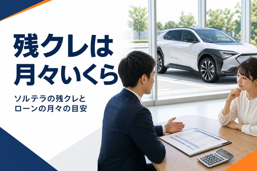 電気自動車のローンの見積もりを比べるイメージ